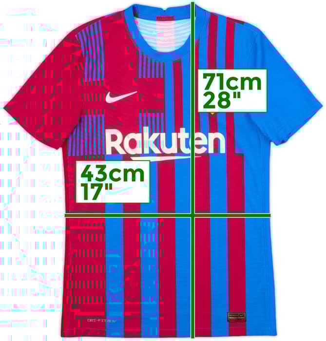 2021-22 Barcelona Authentic Home Shirt - 9/10 - (S)