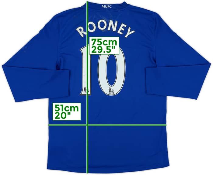 2008-09 Manchester United Third L/S Shirt Rooney #10 - 4/10 - (M)