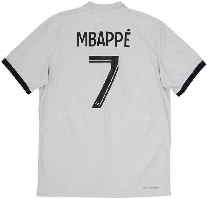Camiseta auténtica de visitante del Paris Saint-Germain 2022-23 Mbappe #7 - 10/10 - (L)