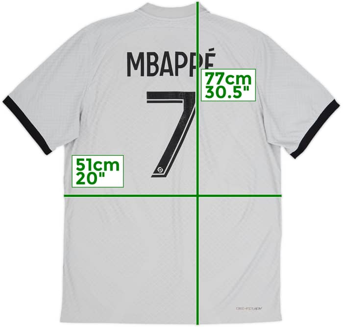 Camiseta auténtica de visitante del Paris Saint-Germain 2022-23 Mbappe #7 - 10/10 - (L)