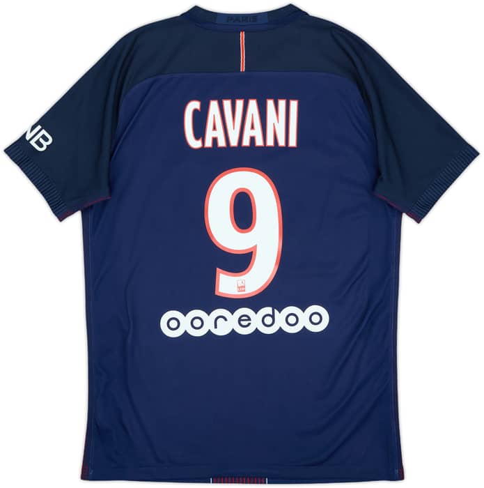 2016-17 Paris Saint-Germain Authentic Home Shirt Cavani #9 - 9/10 - (M)