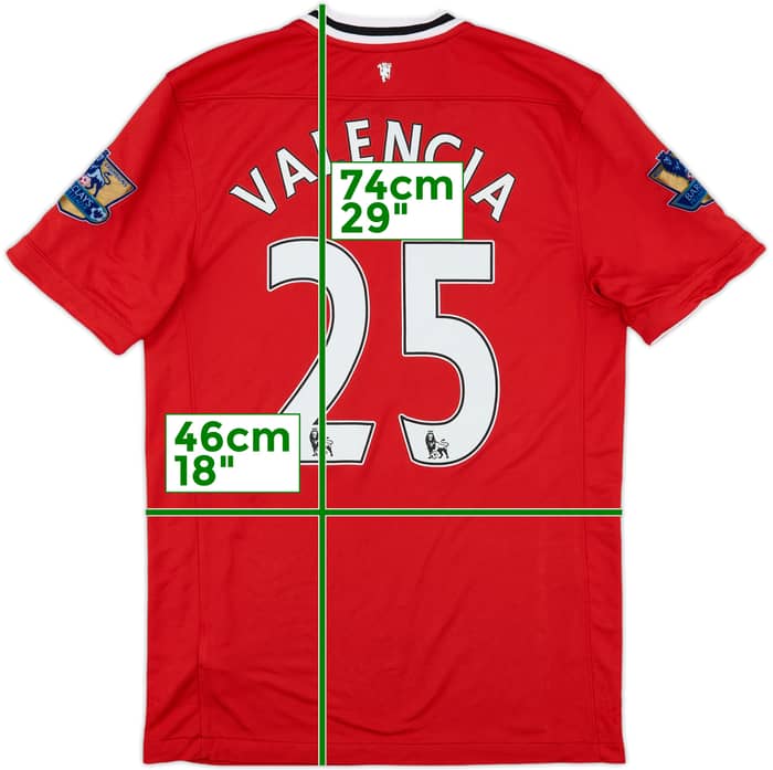 2011-12 Manchester United Home Shirt Valencia #25 - 7/10 - (M)