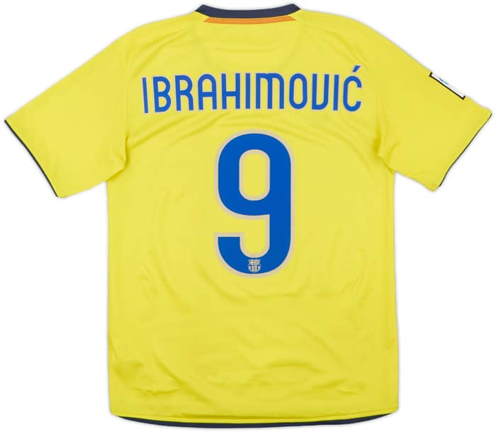 2008-10 Barcelona Away Shirt Ibrahimovic #9 - 7/10 - (S)