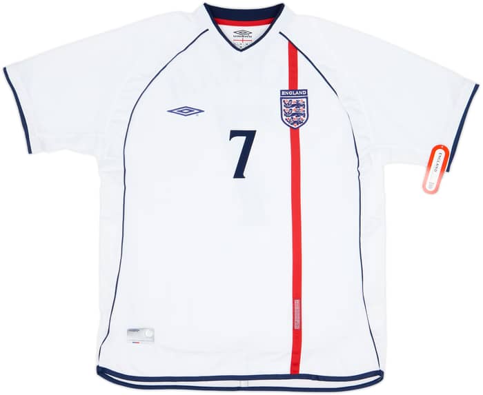 2001-03 England Home Shirt Beckham #7 (XL)
