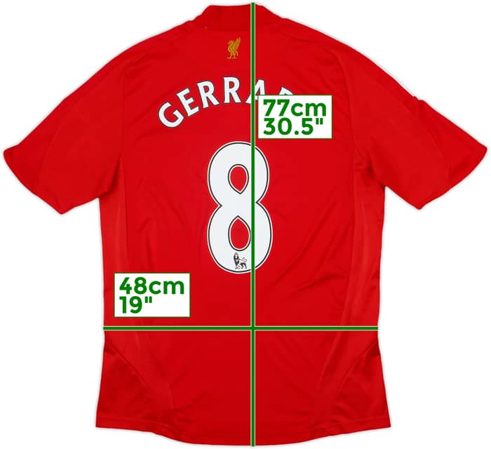 2008-10 Liverpool Home Shirt Gerrard #8 - 8/10 - (S)