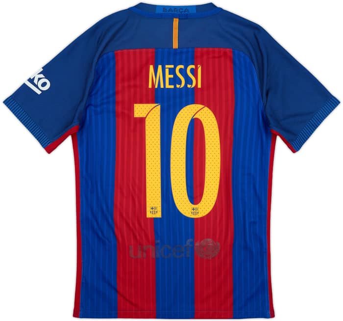 2016-17 Barcelona Authentic Home Shirt Messi #10 - 5/10 - (S)