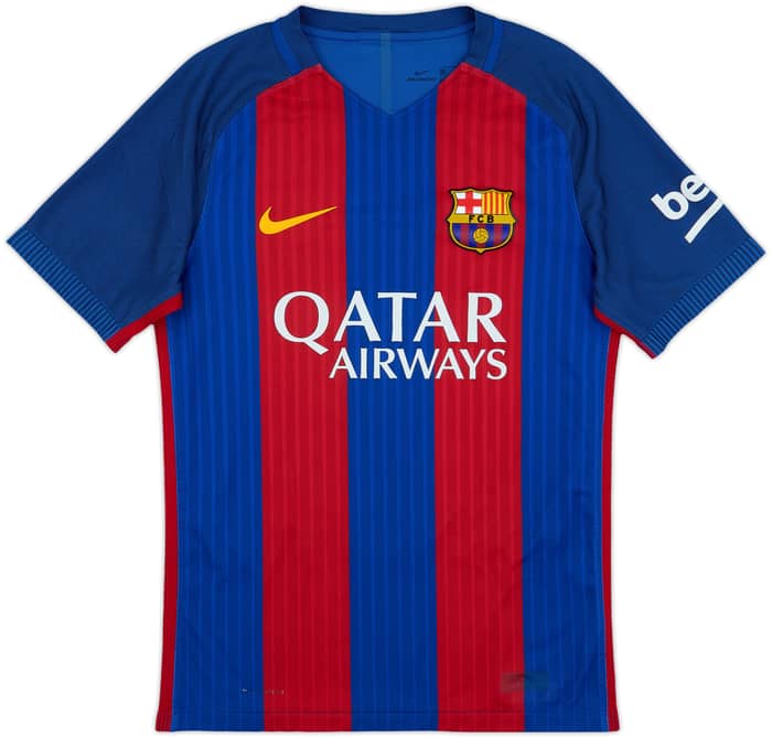 2016-17 Barcelona Authentic Home Shirt Messi #10 - 5/10 - (S)