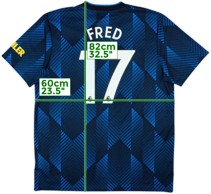 2021-22 Manchester United Third Shirt Fred #17 - 8/10 - (XL)