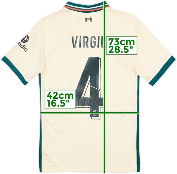 2021-22 Liverpool Away Shirt Virgil #4 - 7/10 - (XS)