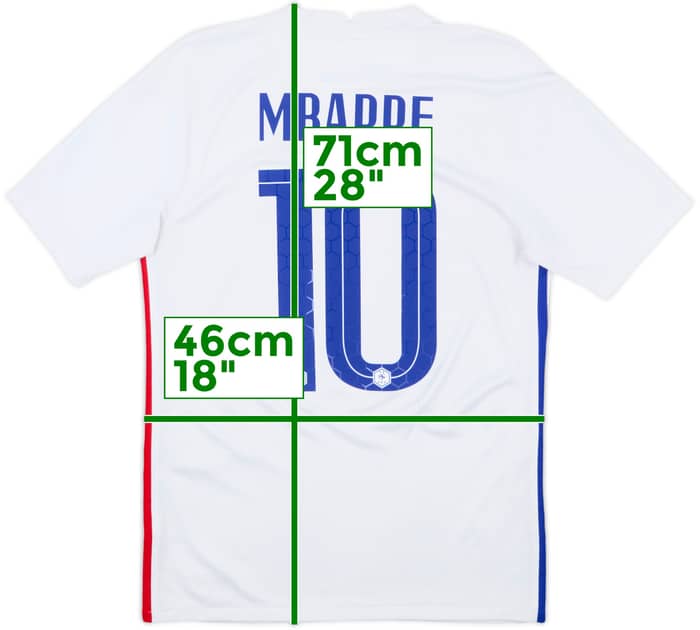 2020-21 France Away Shirt Mbappe #10 - 6/10 - (S)