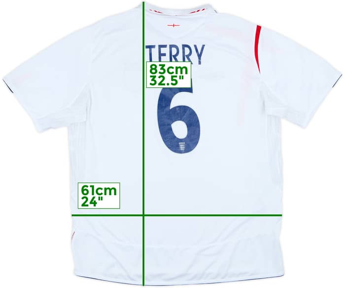 2005-07 England Home Shirt Terry #6 - 6/10 - (XXL)