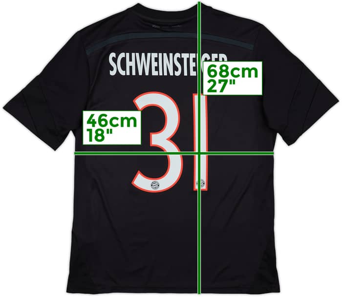 2014-15 Bayern Munich Third Shirt Schweinsteiger #31 - 7/10 - (XL.Boys)