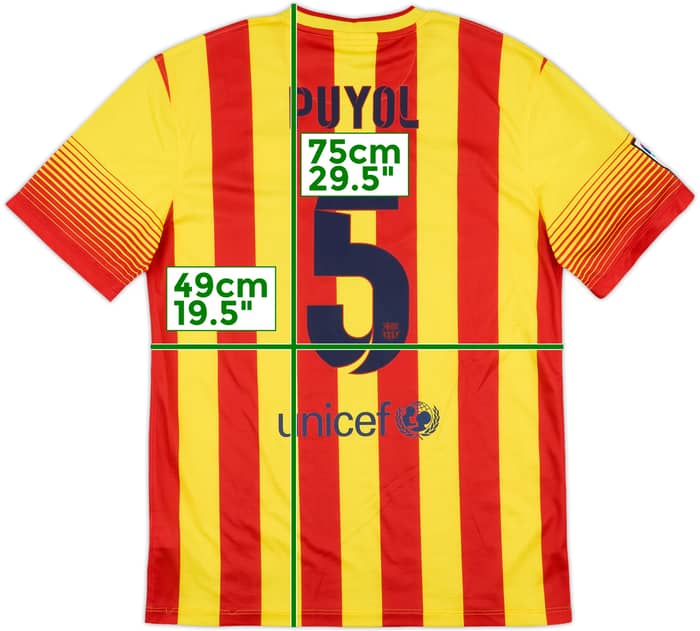 2013-15 Barcelona Away Shirt Puyol #5 - 8/10 - (M)