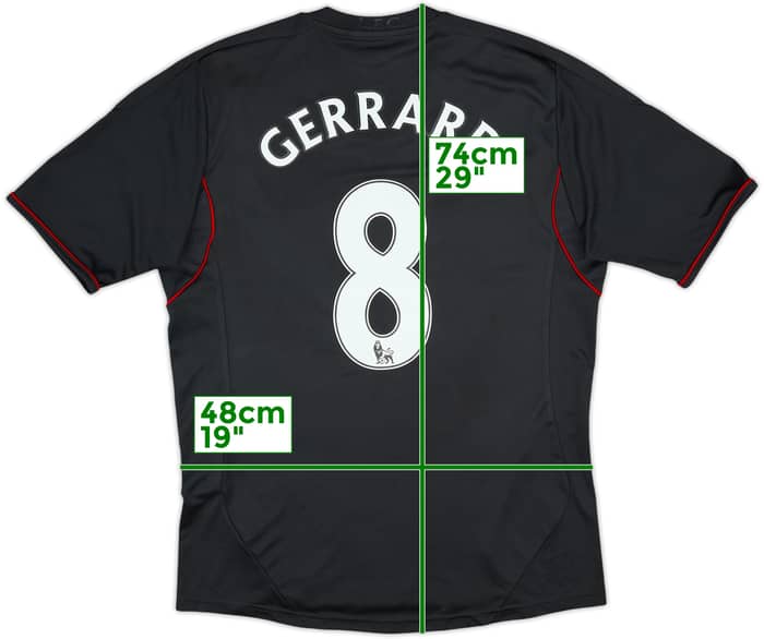 2011-12 Liverpool Away Shirt Gerrard #8 - 8/10 - (M)