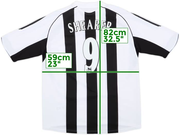 2005-07 Newcastle Home Shirt Shearer #9 - 6/10 - (XL)