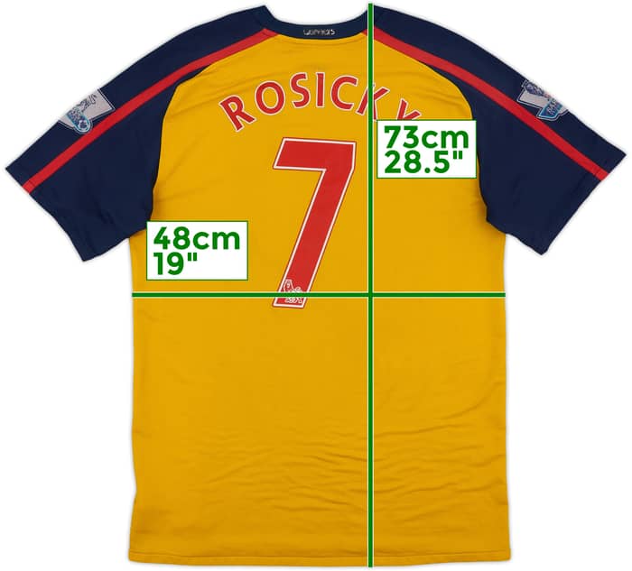 2008-09 Arsenal Away Shirt Rosicky #7 - 4/10 - (M)