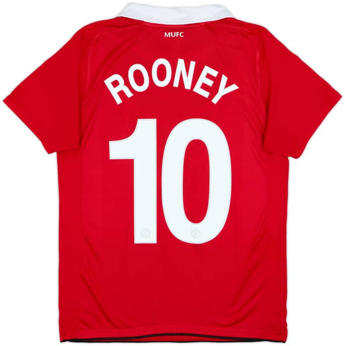 2010-11 Manchester United Home Shirt Rooney #10 - 7/10 - (XL.Boys)