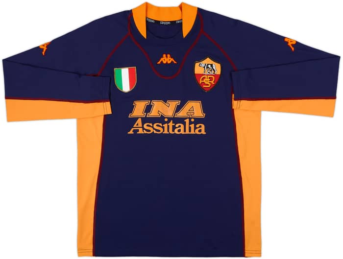 2001-02 Roma Third L/S Shirt Batistuta #20 - 8/10 - (XXL)