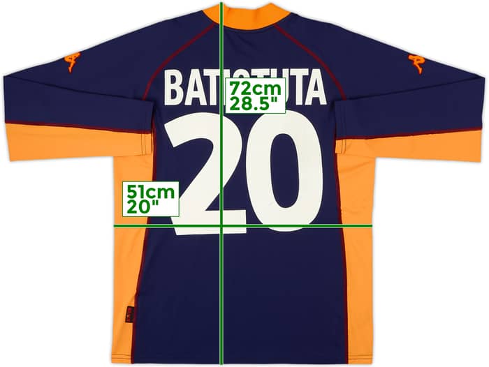 2001-02 Roma Third L/S Shirt Batistuta #20 - 8/10 - (XXL)