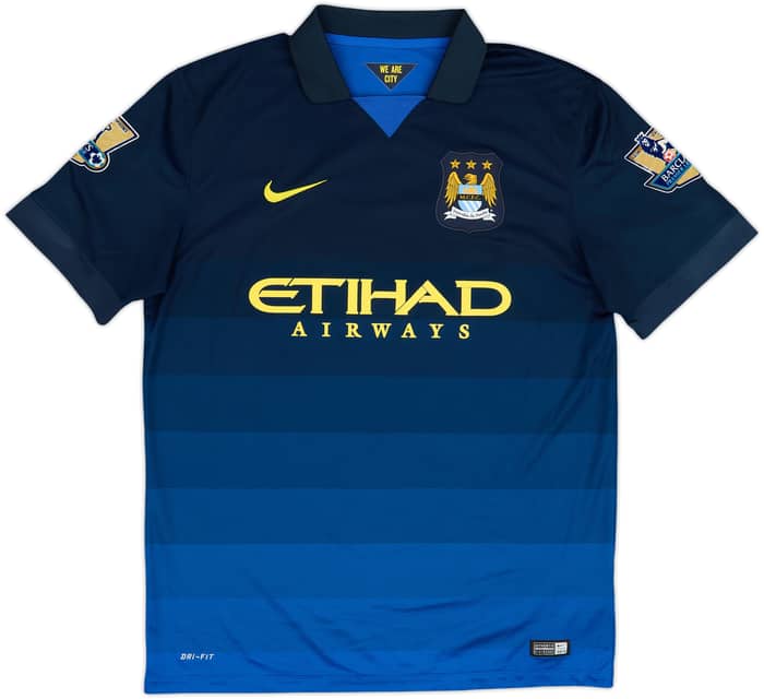 Camiseta de visitante del Manchester City 2014-15 Toure Yaya #42 - 8/10 - (L)