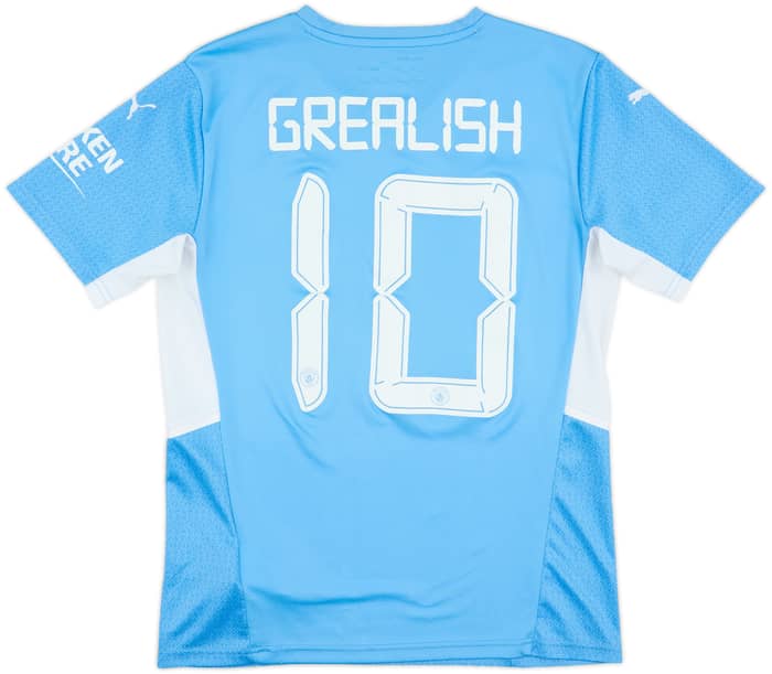 2021-22 Manchester City Home Shirt Grealish #10 - 6/10 - (M)