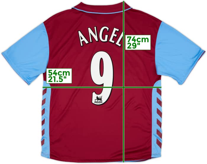 2006-07 Aston Villa Home Shirt Angel #9 - 9/10 - (M)