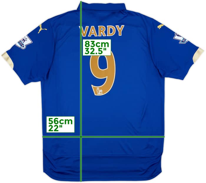 2014-15 Leicester Home Shirt Vardy #9 - 10/10 - (S)