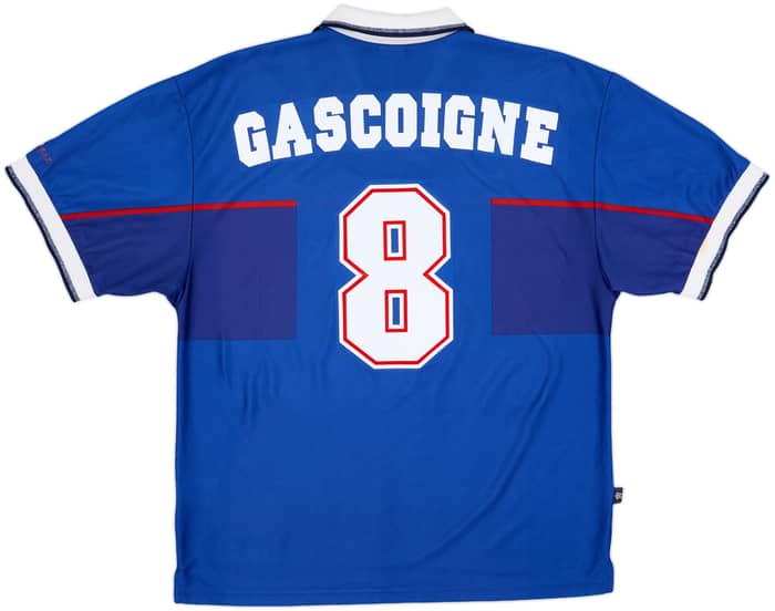 1997-99 Rangers Home Shirt Gascoigne #8 - 8/10 - (XL)