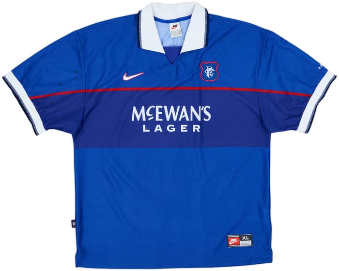 1997-99 Rangers Home Shirt Gascoigne #8 - 8/10 - (XL)