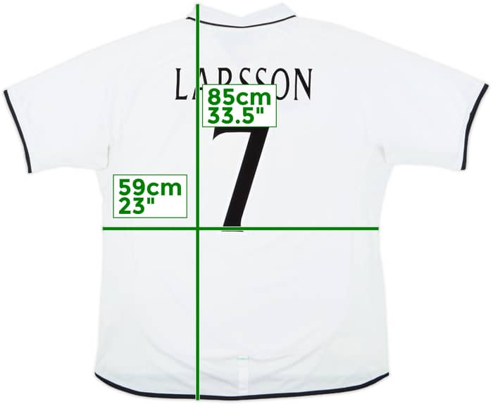 2001-02 Celtic Away Shirt Larsson #7 - 5/10 - (XXL)