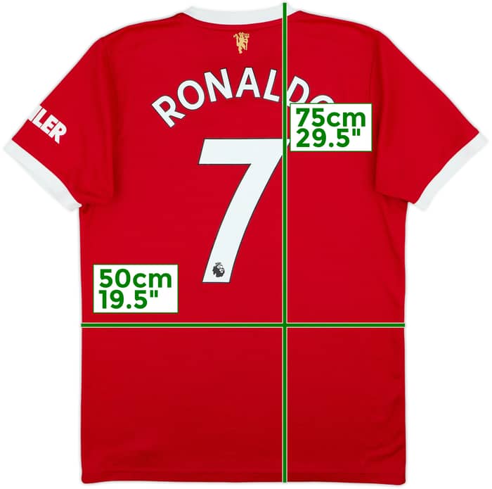 2021-22 Manchester United Home Shirt Ronaldo #7 - 6/10 - (M)