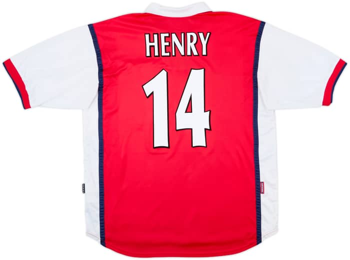 1999-00 Arsenal Home Shirt Henry #14 - 7/10 - (XL)