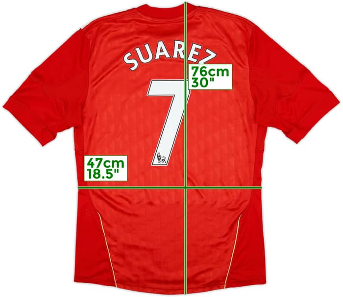 2010-12 Liverpool Home Shirt Suarez #7 - 7/10 - (M)
