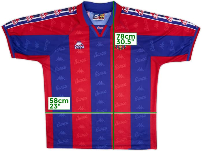 1995-97 Barcelona Home Shirt - 8/10 - (XXL)