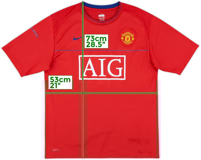 2008-09 Manchester United Nike Training Shirt - 8/10 - (L)