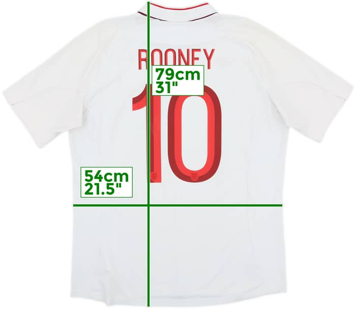2012-13 England Home Shirt Rooney #10 - 5/10 - (L)