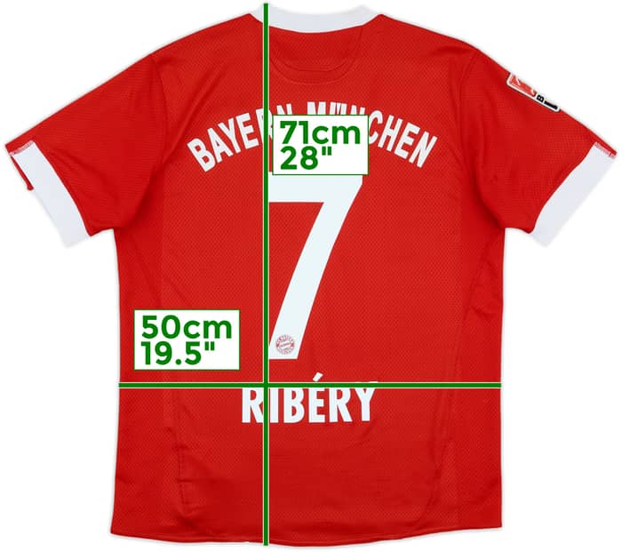 2009-10 Bayern Munich Home Shirt Ribery #7 - 7/10 - (XL.Boys)