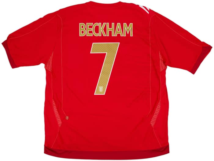 2006-08 England Away Shirt Beckham #7 - 7/10 - (XXL)