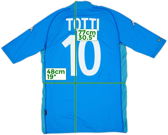 2002 Italy Home Shirt Totti #10 - 5/10 - (XL)