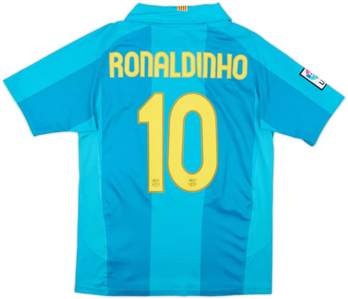 2007-09 Barcelona Away Shirt Ronaldinho #10 - 6/10 - (S)