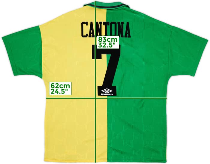 1992-94 Manchester United Third Shirt Cantona #7 - 8/10 - (XXL)