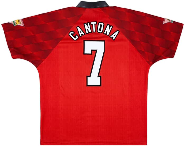 1996-98 Manchester United Home Shirt Cantona #7 - 8/10 - (XL)