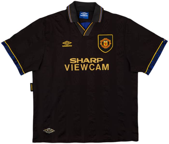 1993-95 Manchester United Away Shirt Cantona #7 - 8/10 - (XL)