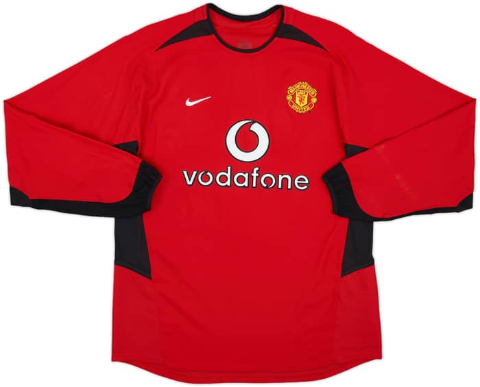 2002-04 Manchester United Home L/S Shirt Ronaldo #7 - 8/10 - (M)