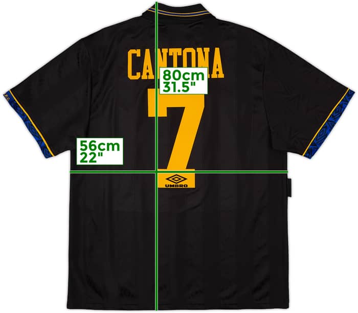 1993-95 Manchester United Away Shirt Cantona #7 - 8/10 - (L)