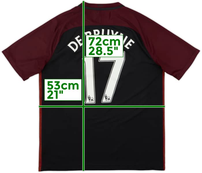 2016-17 Manchester City Away Shirt De Bruyne #17 - 8/10 - (L)