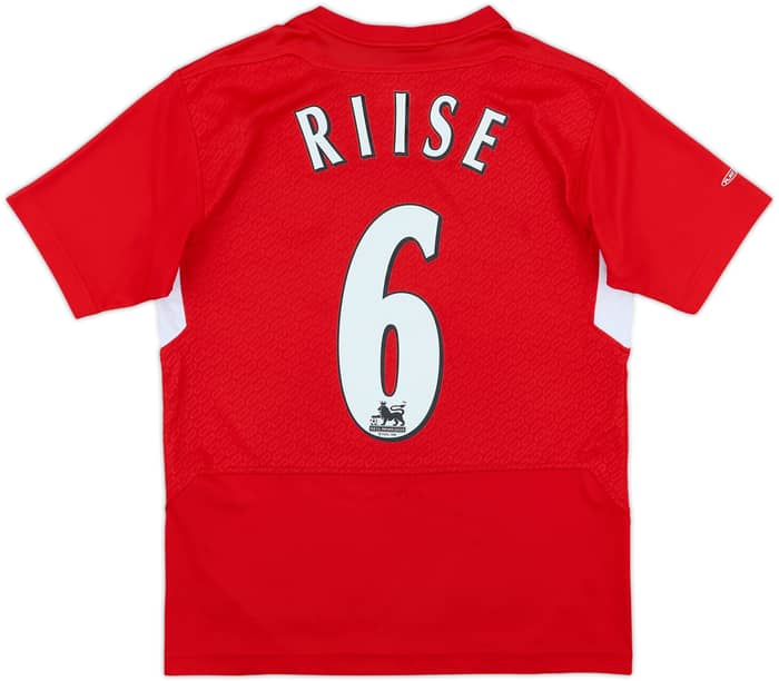 2004-06 Liverpool Home Shirt Riise #6 - 5/10 - (L.Boys)