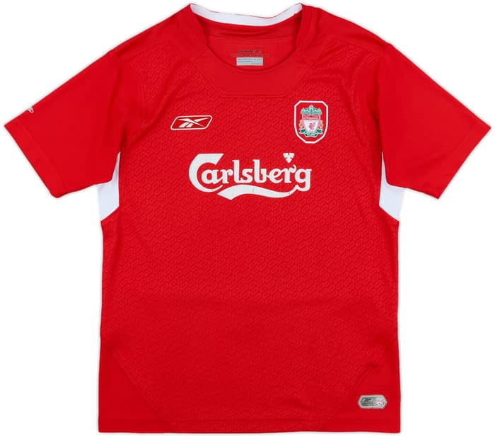 2004-06 Liverpool Home Shirt Riise #6 - 5/10 - (L.Boys)
