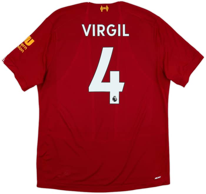 2019-20 Liverpool 'Champions' Home Shirt Virgil #4 - 10/10 - (L)