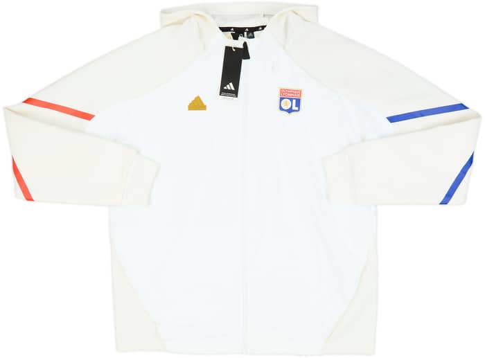 2023-24 Lyon adidas Pre-Match Hooded Track Jacket (XL)